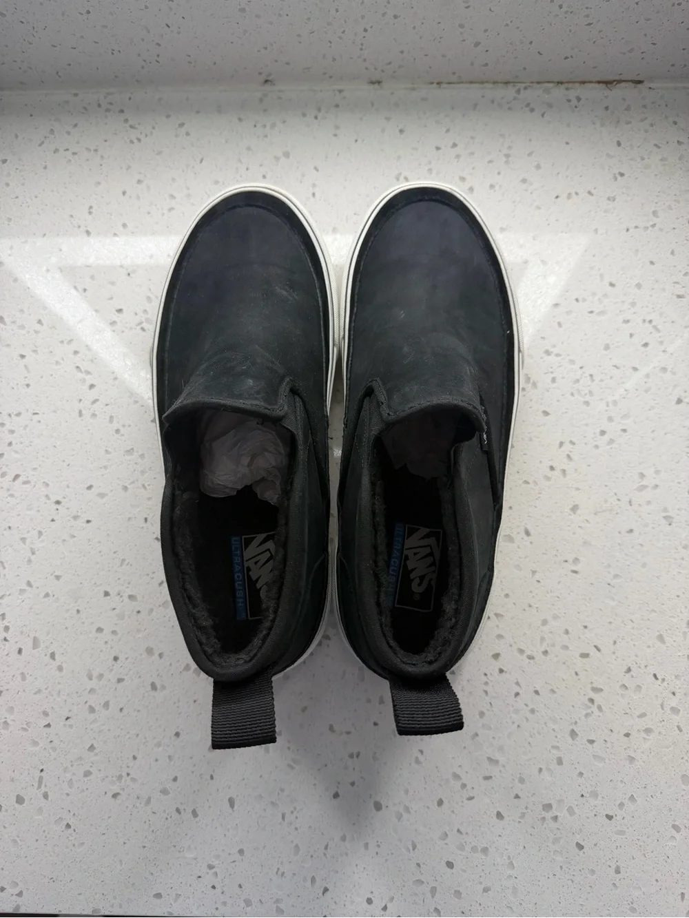 NEW Vans Black Suede High-Top Slip-Ons – Men’s Size 10 (Box Included)